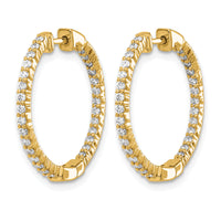 14k Gold Polished Diamond In/Out Hinged Hoop Earrings-EM5431-062-YA