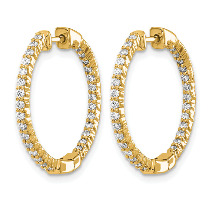 14k Gold Polished Diamond In/Out Hinged Hoop Earrings-EM5431-062-YA