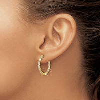 14k Gold Polished Diamond In/Out Hinged Hoop Earrings-EM5431-062-YA