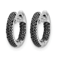 14k White Gold Diamond Hinged Hoop Earrings-EM5432-040-WA
