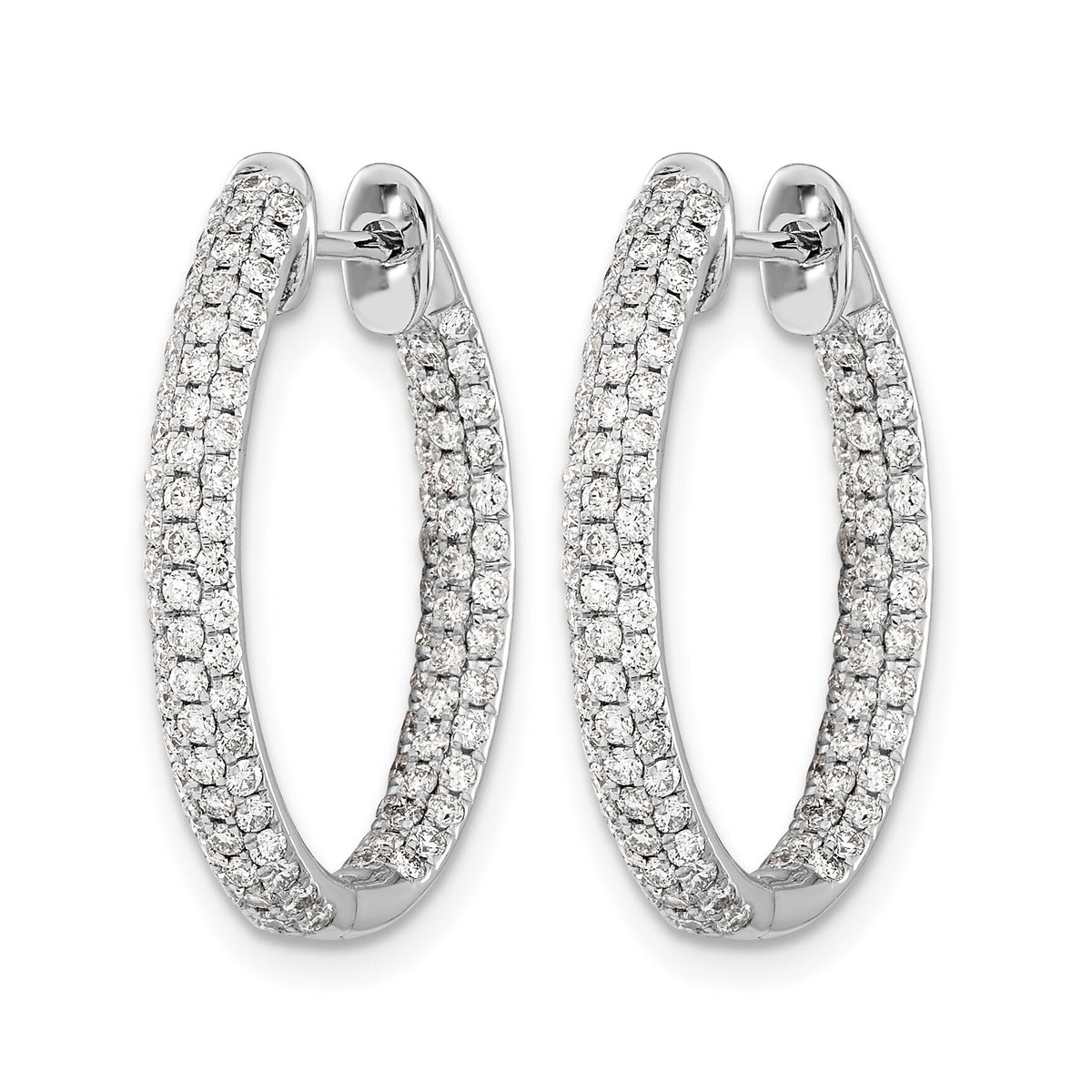 14k White Gold Diamond In/Out Hinged Hoop Earrings-EM5437-125-WA