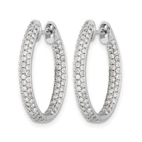 14k White Gold Diamond In/Out Hinged Hoop Earrings-EM5437-125-WA