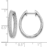 14k White Gold Diamond In/Out Hinged Hoop Earrings-EM5437-125-WA