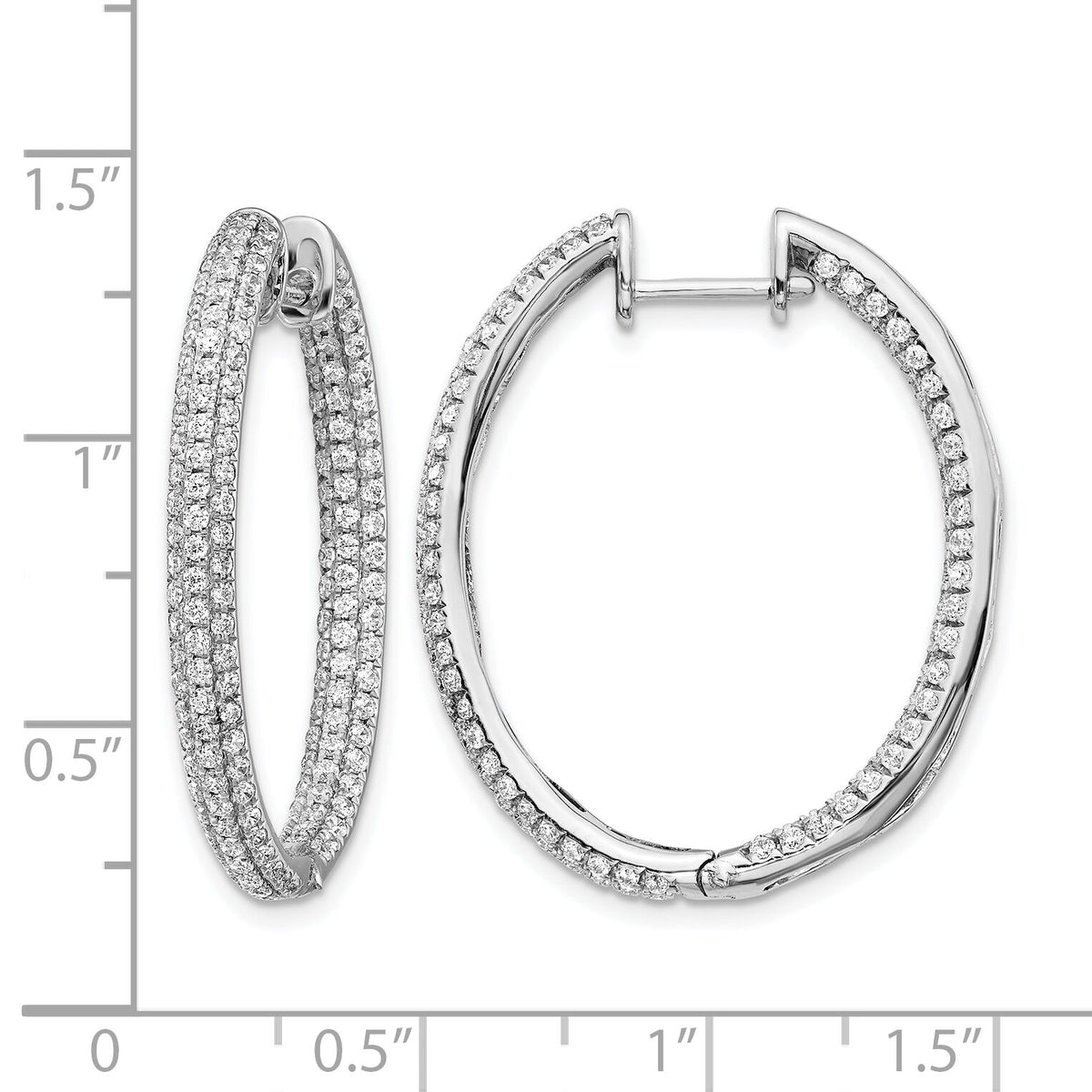 14k White Gold Diamond In/Out Hinged Hoop Earrings-EM5437-220-WA