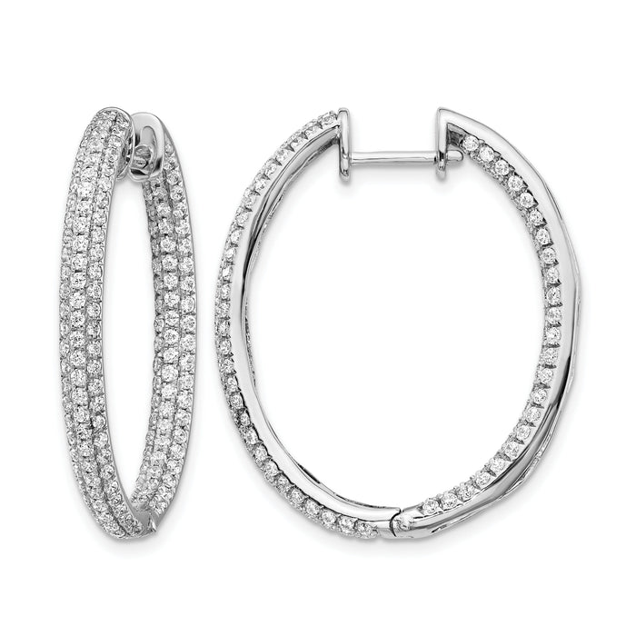14k White Gold Diamond In/Out Hinged Hoop Earrings-EM5437-220-WA