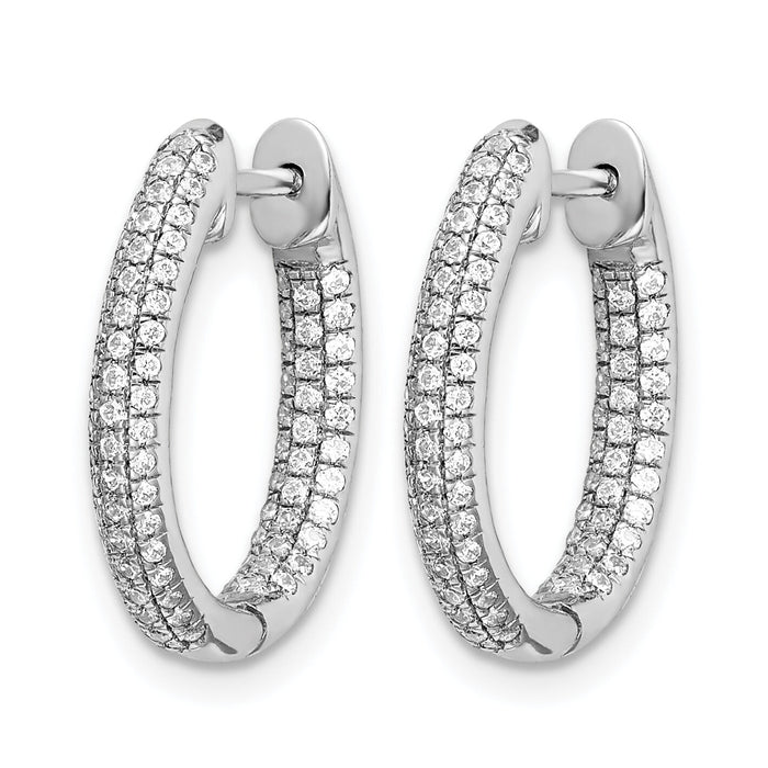 14k White Gold Diamond In/Out Hinged Hoop Earrings-EM5438-062-WA