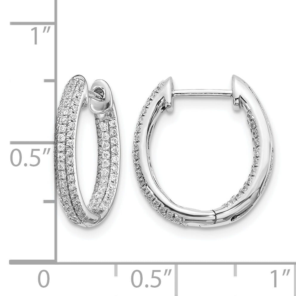14k White Gold Diamond In/Out Hinged Hoop Earrings-EM5438-062-WA