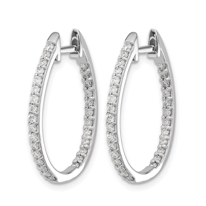 14k White Gold In/Out Diamond Hinged Hoop Earrings-EM5439-075-WA