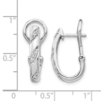 14k White Gold Diamond Omega Back Earrings-EM5441-013-WA