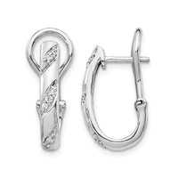 14k White Gold Diamond Omega Back Earrings-EM5441-013-WA