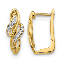 14k Diamond Hinged Hoop Earrings-EM5444-005-YA