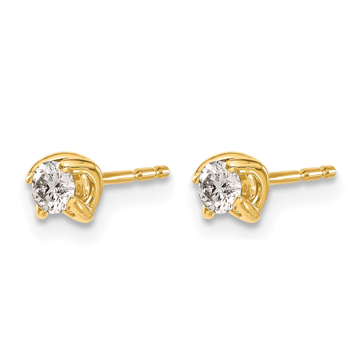 14k Diamond Post Earrings-EM5446-020-YA