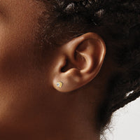 14k Diamond Post Earrings-EM5446-020-YA