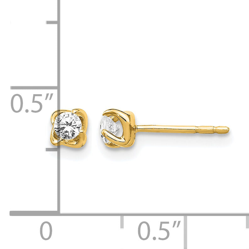 14k Diamond Post Earrings-EM5446-020-YA