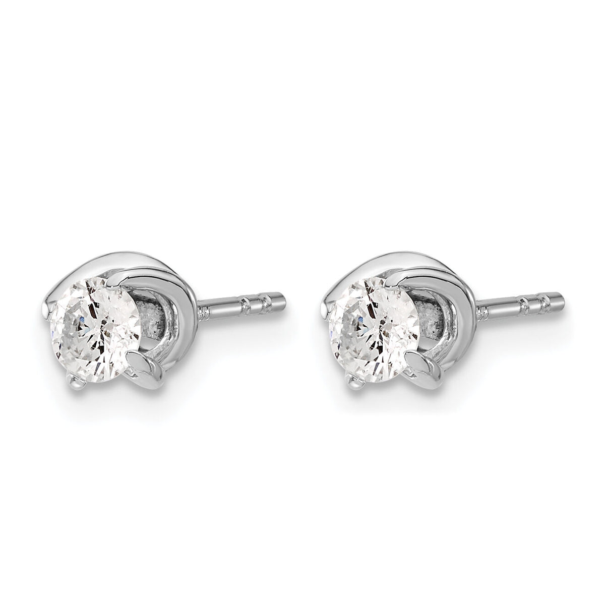 14k White Gold Fancy Twist Diamond Earrings-EM5448-050-WA