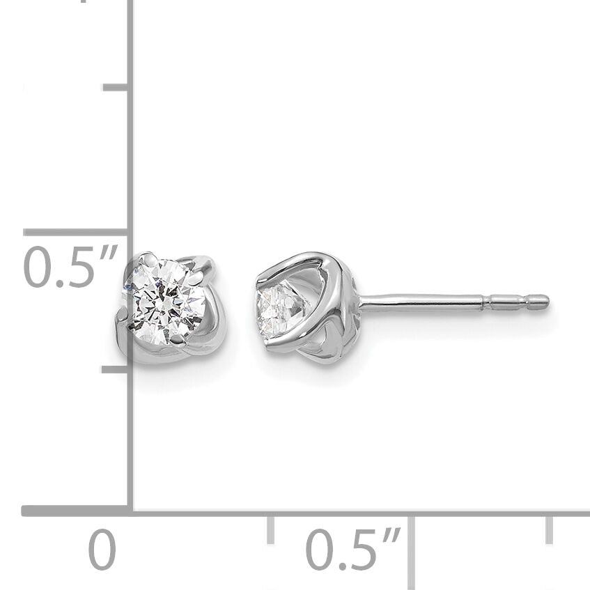 14k White Gold Fancy Twist Diamond Earrings-EM5448-050-WA