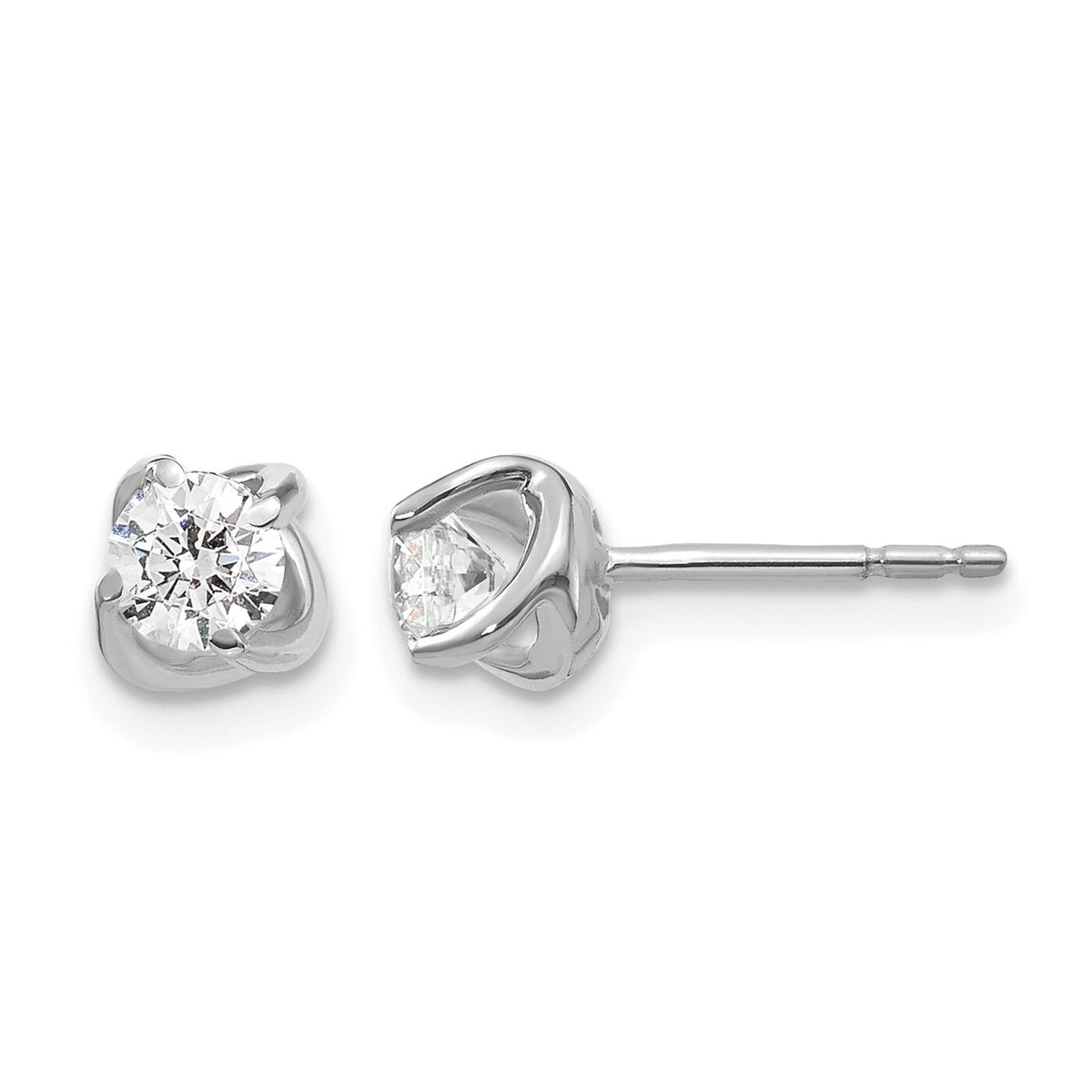 14k White Gold Fancy Twist Diamond Earrings-EM5448-050-WA