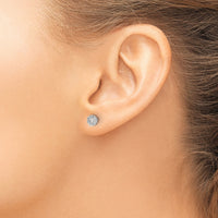 14k White Gold Diamond Cluster Earrings-EM5449-020-WA