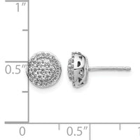 14k White Gold Diamond Cluster Earrings-EM5450-033-WA