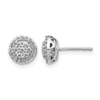 14k White Gold Diamond Cluster Earrings-EM5450-033-WA