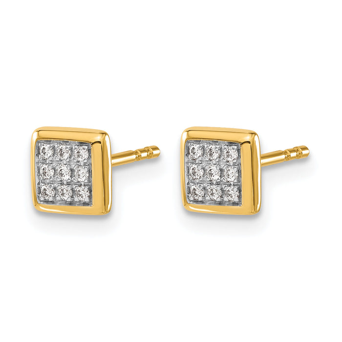14k Diamond Post Earrings-EM5471-010-YA