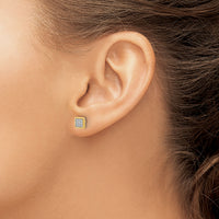 14k Diamond Post Earrings-EM5471-010-YA