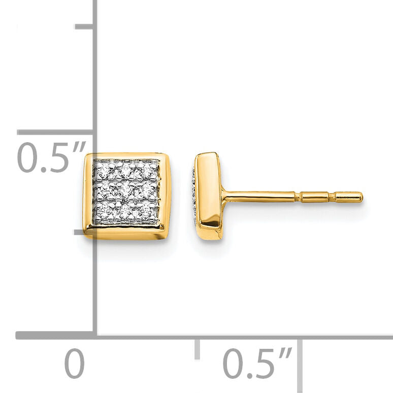 14k Diamond Post Earrings-EM5471-010-YA