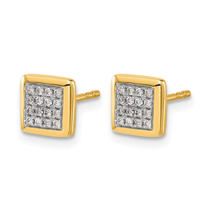 14k Diamond Post Earrings-EM5471-013-YA