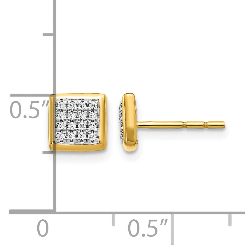 14k Diamond Post Earrings-EM5471-013-YA
