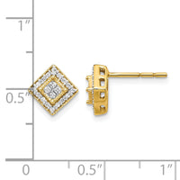 14k Polished Diamond Post Earrings-EM5472-025-YA