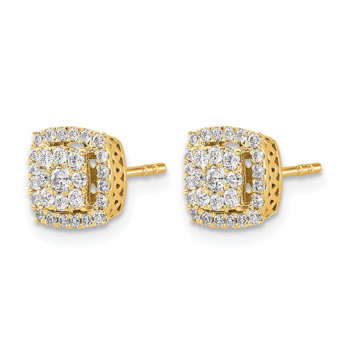 14k Diamond Post Earrings-EM5475-050-YA