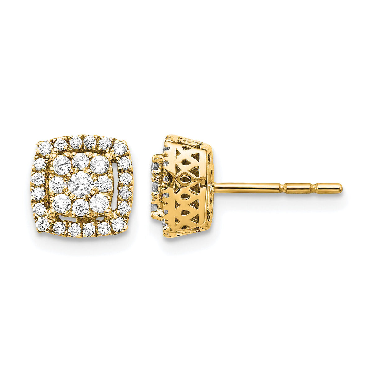 14k Diamond Post Earrings-EM5475-050-YA