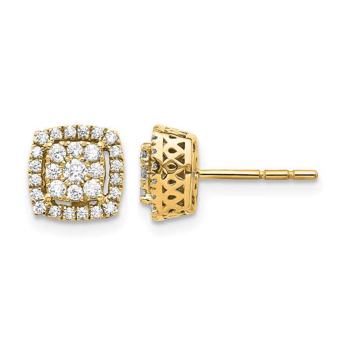 14k Diamond Post Earrings-EM5475-050-YA