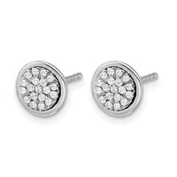 14k White Gold Diamond Cluster Post Earrings-EM5477-020-WA