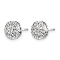 14k White Gold Diamond Round Cluster Post Earrings-EM5479-050-WA