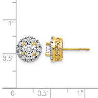 14k Diamond Semi-mount Stud Earrings-EM5482-050-YA