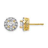 14k Diamond Semi-mount Stud Earrings-EM5482-050-YA
