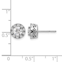 14k White Gold Diamond Semi-mount Stud Earrings-EM5483-025-WA
