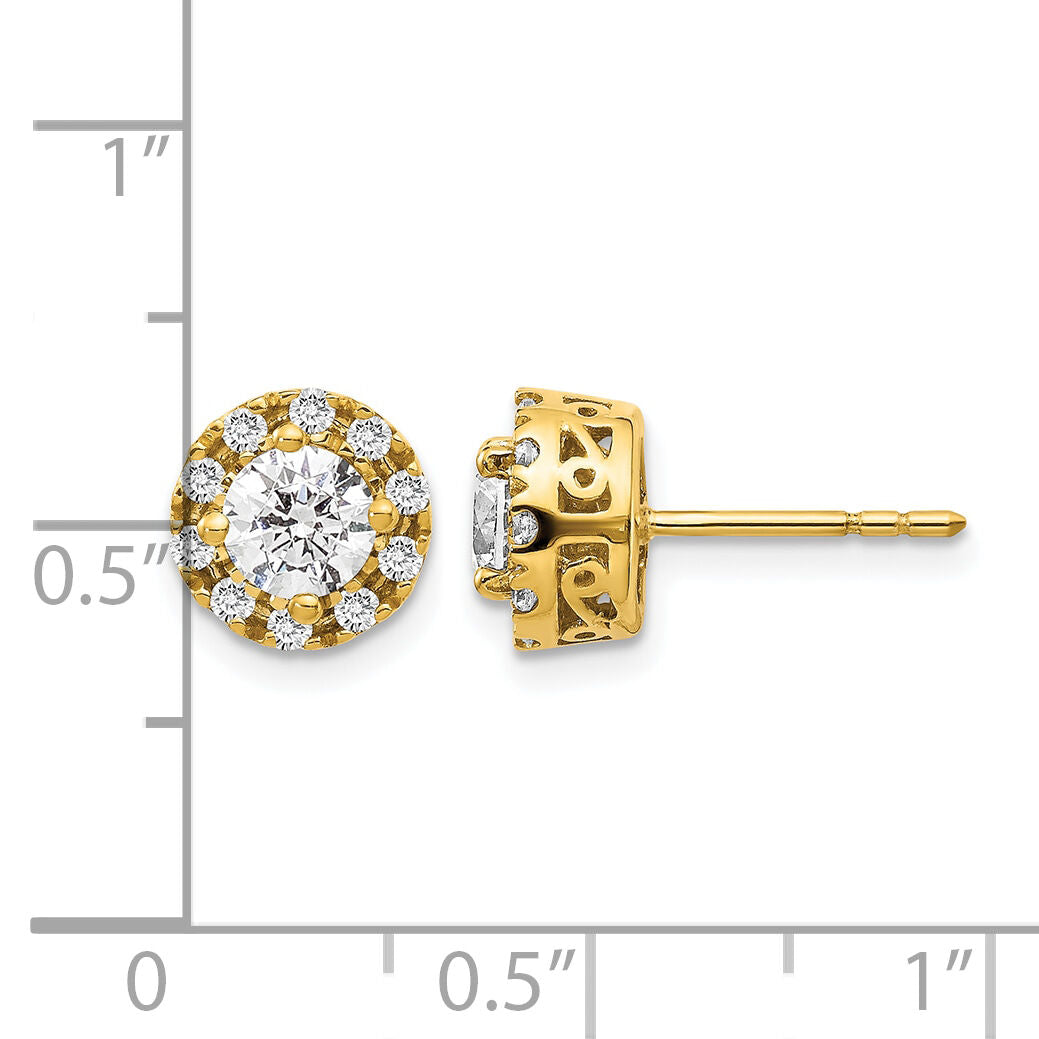 14k Diamond Semi-mount Stud Earrings-EM5483-025-YA