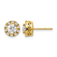 14k Diamond Semi-mount Stud Earrings-EM5483-025-YA