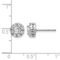 14k White Gold Diamond Semi-mount Stud Earrings-EM5484-025-WA