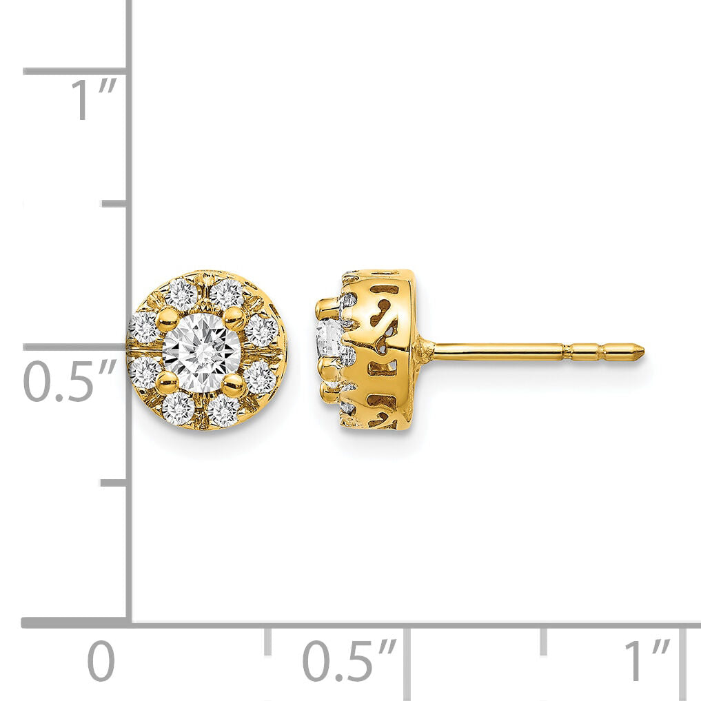 14k Diamond Semi-mount Stud Earrings-EM5484-025-YA