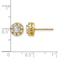 14k Diamond Semi-mount Stud Earrings-EM5484-025-YA