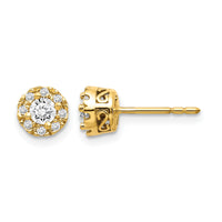 14k Diamond Semi-mount Stud Earrings-EM5485-010-YA
