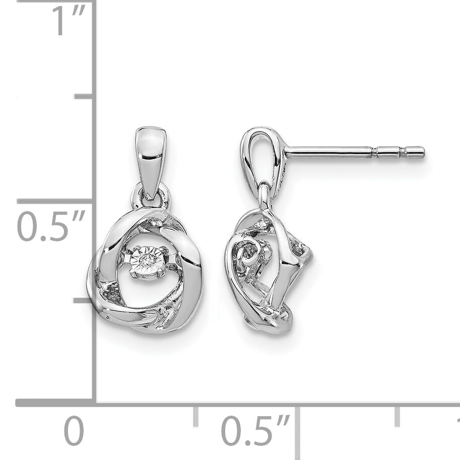 14k White Gold Fancy Moving Diamond Earrings-EM5488-001-WA