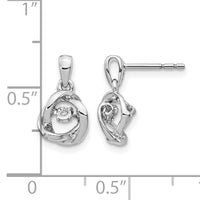 14k White Gold Fancy Moving Diamond Earrings-EM5488-001-WA