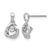14k White Gold Fancy Moving Diamond Earrings-EM5488-001-WA