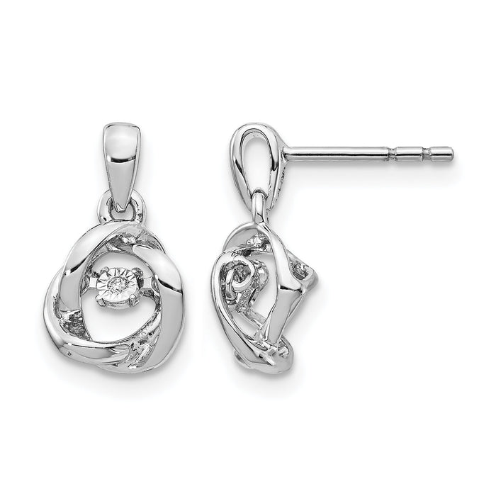 14k White Gold Fancy Moving Diamond Earrings-EM5488-001-WA