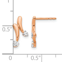 14k Rose Gold Diamond Earrings-EM5491-020-RA