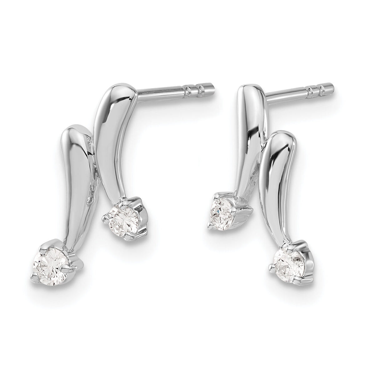 14k White Gold Diamond Earrings-EM5491-020-WA